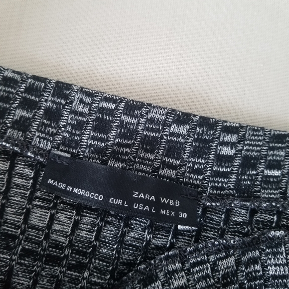 Zara w&b Grey Speckle long sleeve shirt - Picture 3 of 5